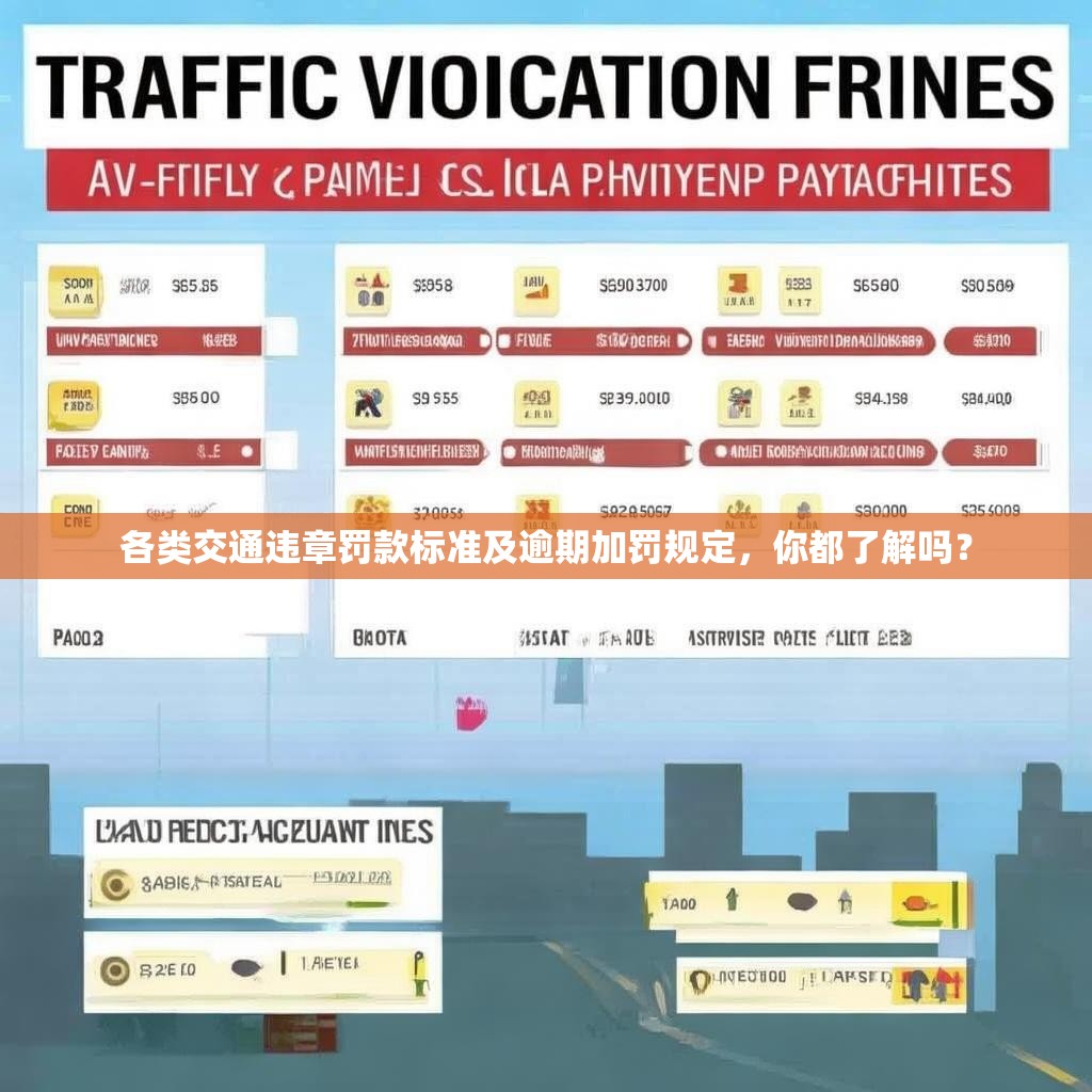 各类交通违章罚款标准及逾期加罚规定，你都了解吗？