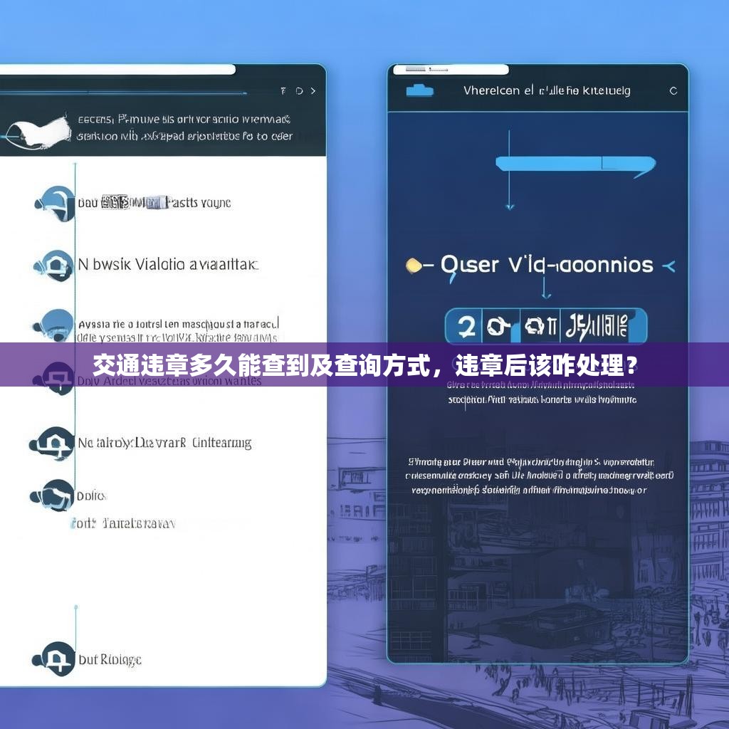 交通违章多久能查到及查询方式，违章后该咋处理？