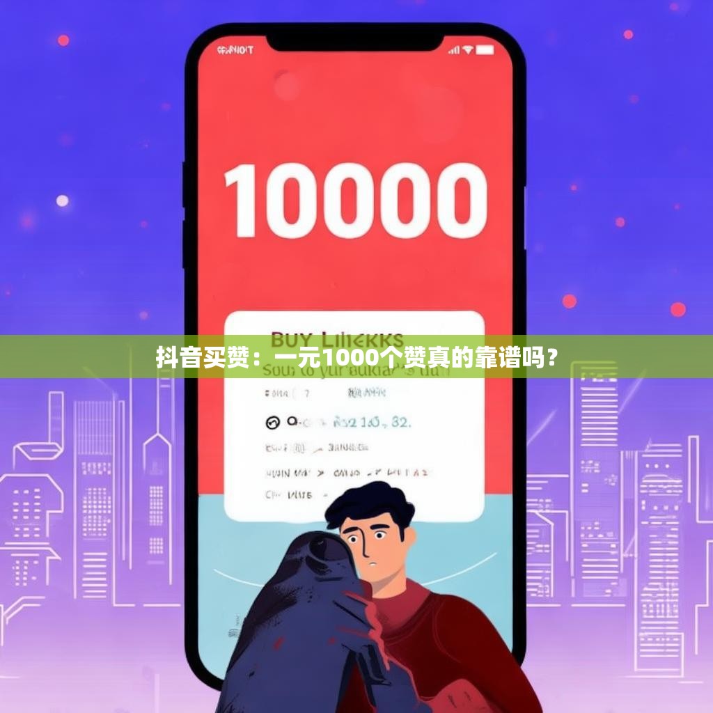 抖音买赞：一元1000个赞真的靠谱吗？