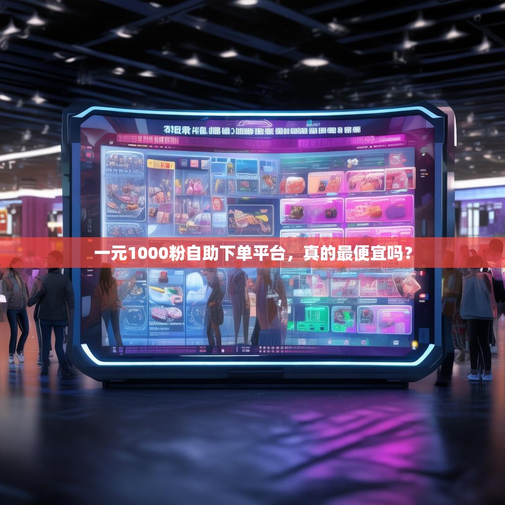 一元1000粉自助下单平台，真的最便宜吗？