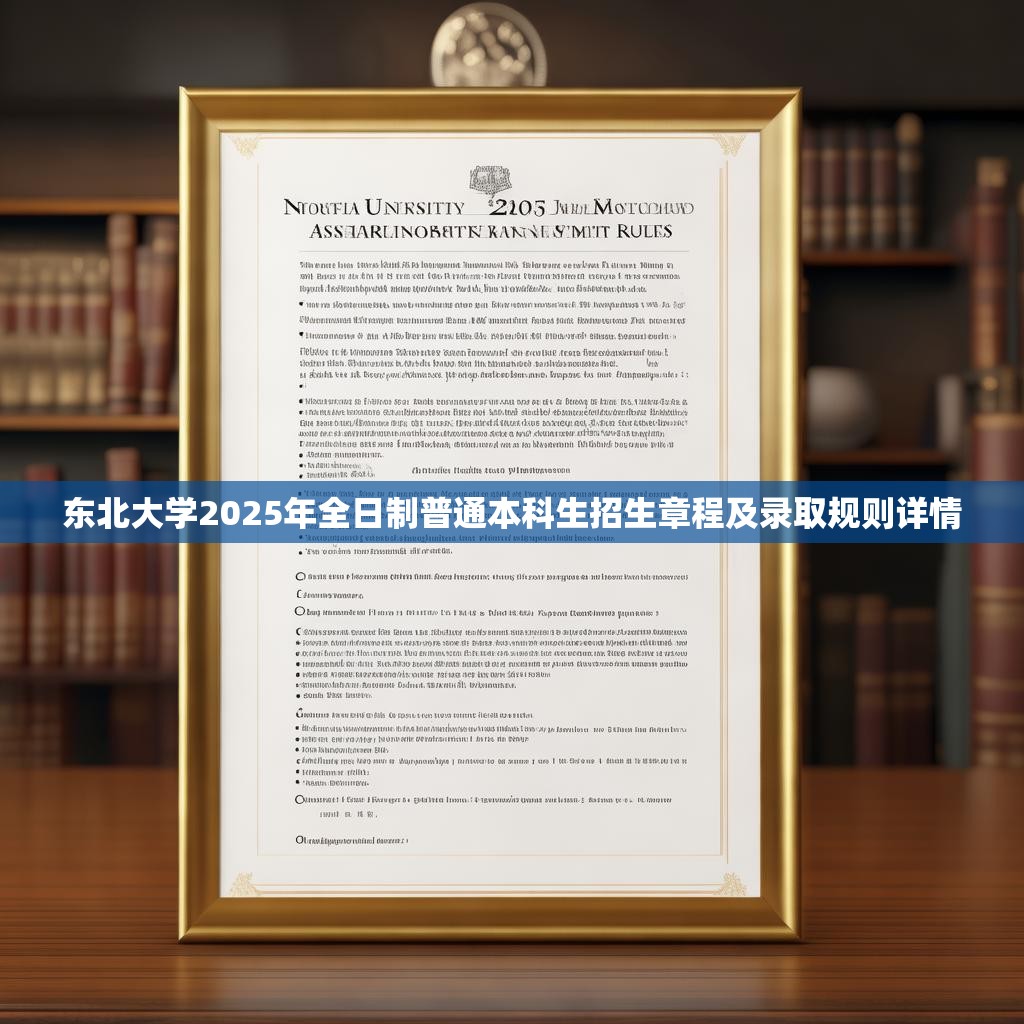 东北大学2025年全日制普通本科生招生章程及录取规则详情